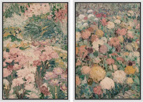 Miniatura 28 de MUDECOR Impresión en Lienzo Enmarcado Arte de Pared Anillos de Árbol de Madera de Roble Ilustración de la Naturaleza Arte Moderno Decorativo