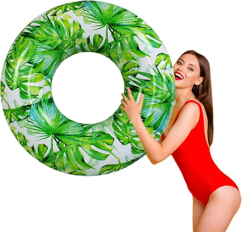 Flotadores de piscina para adultos, tubo de natación, anillo de natación para adultos, flotador de piscina para adultos con dos asas, anillo de