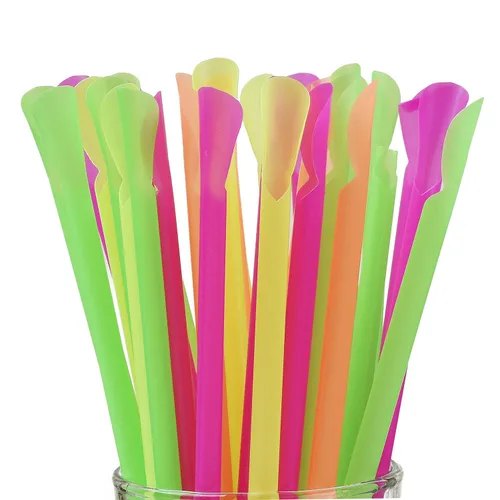 Miniatura 3 de Concession Essentials Cuchara de cono de nieve sin envolver de 8 pulgadas, varios colores brillantes, paquete de 400 unidades.
