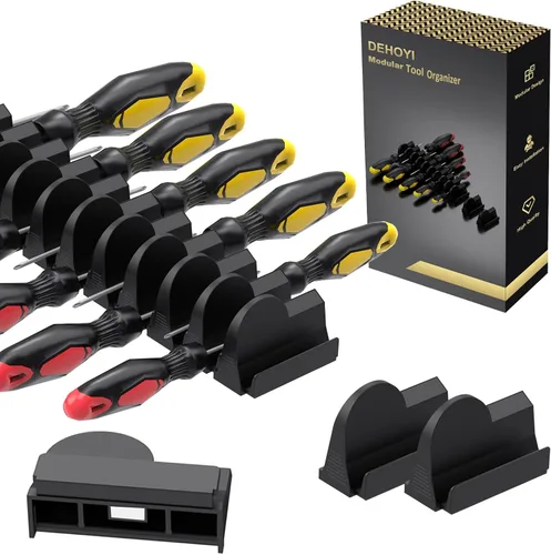 DEHOYI Organizador magnético modular de 24 piezas para destornilladores y llaves y organizador para cajón de herramientas y caja de herramientas.