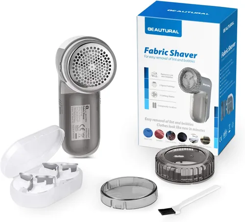 Miniatura 7 de BEAUTURAL - Afeitadora de pelusa de tela y removedor de pelusa, desfuzzador de suéter con 2 velocidades, 2 cuchillas de acero inoxidable