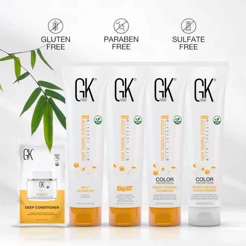 Miniatura 5 de GK HAIR Global Keratin El mejor kit de tratamiento de queratina alisadora (3.4 onzas líquidas/3.4 fl oz) Complejo brasileño profesional alisado