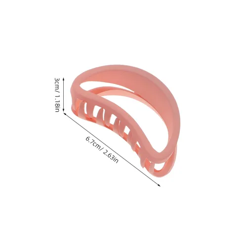 Miniatura 6 de Lurrose Pinza para el pelo para mujer, soporte para cola de caballo en forma de luna, pinzas curvadas huecas esmeriladas, pinzas para el pelo