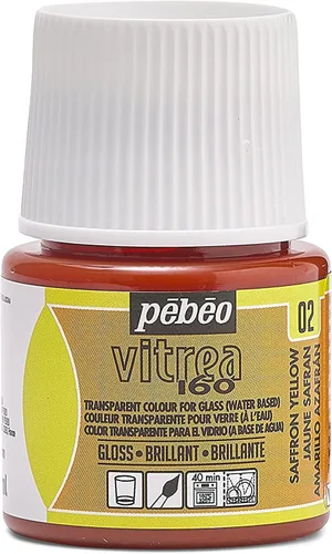 Miniatura 45 de Pebeo Vitrea 160 - Pintura para vidrio brillante, botella de 45 ml - Azul lapislázuli