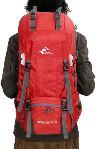 Miniatura 7 de Bseash Mochila impermeable de 60 L para senderismo y campamento con cubierta para lluvia, mochila grande para deportes al aire libre, mochila