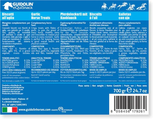 Miniatura 3 de Golosinas naturales para caballos con superalimentos y piezas de fruta real, sin azúcar añadido, hechas a mano en Italia, 1,54 libras (ajo)