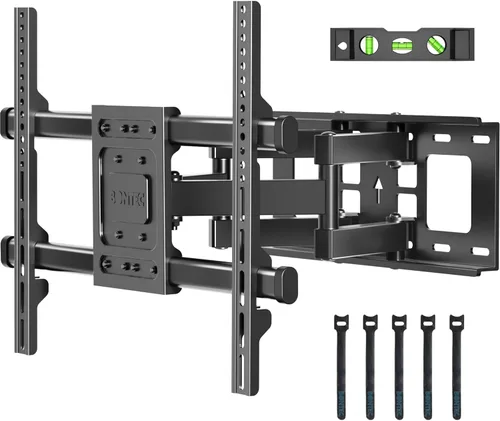 BONTEC - Soporte de pared para TV de movimiento completo para televisores de 37 a 84 pulgadas, soporta hasta 59.8 kg, VESA máximo de 600 x 400 mm,