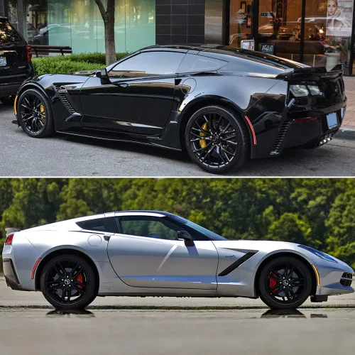 Miniatura 5 de Juego de 4 lámparas LED ámbar y rojo ahumadas compatibles con Chevrolet Corvette C7 2014 2015 2016 2017 2018 2019 Reemplazar OEM parachoques