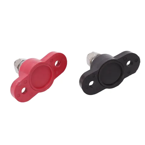 Miniatura 9 de Conectores de terminal de batería M8, pernos de distribución de energía de ajuste universal resistente, rojo y negro, juego de 4 kit para automóvil