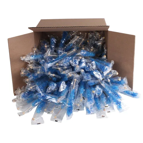 Miniatura 92 de Palitos de caramelo de roca extragrandes: 12 paletas de cereza rosa – envueltas individualmente – Palitos de caramelo de roca de cristal