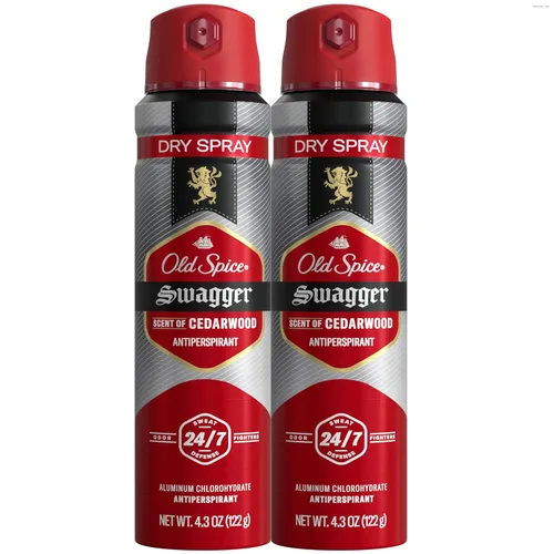 Desodorante antiperspirante en aerosol seco Old Spice para hombres, 24/7 protección contra el sudor y el olor, 24/7 defensa contra el sudor y