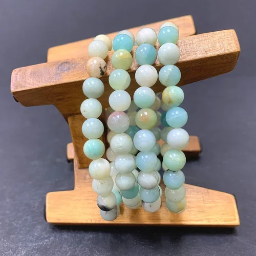 Miniatura 549 de Gem Avenue Handmade Round Bead Stretch Bracelet Unisex Natural Stone Beaded Jewelry for Men & Women, Elastic Wristband for Daily Wear