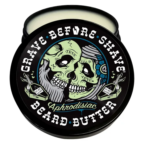 Miniatura 2 de Grave Before Shave Mantequilla acondicionadora de barba con aroma de cuero/madera de cedro, 4 onzas.