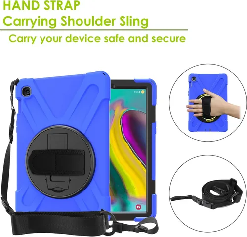 Miniatura 5 de KIQ Shield Series Samsung Tab 10.1 Case SM-T510/T515 Samsung Galaxy Tab A 10.1 Case 2019 Cubierta resistente a prueba de golpes 360 Kickstand