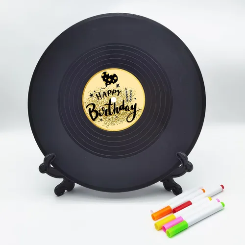 Miniatura 2 de Decoraciones de Cumpleaños de Discos de Vinilo Sweet 16 de 11.6"X11.6", Decoraciones de Cumpleaños 16 Letrero de Favor de Fiesta Póster, Alternativa