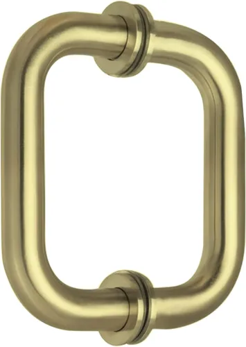 Miniatura 11 de Tirador tubular de acero inoxidable de grado 304 para puerta de ducha (6 pulgadas, cuadrado, negro mate SSSP152B)