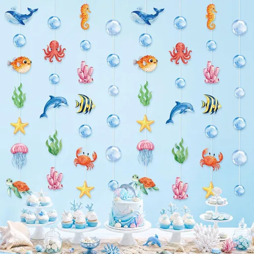 Miniatura 10 de Cindeer 8 piezas de decoración de fiesta de verano colgante, guirnalda colgante de chancletas de verano, sandalias de verano, playa, piscina