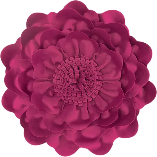 Miniatura 27 de JWH Funda de Almohada con Flores en Relieve Decorativa Floral Cojín Redondo Hecho a Mano para Casa Cama Sofá, 14 Pulgadas, Gris Morado