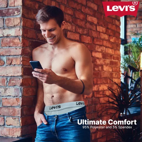 Miniatura 3 de Levi's Calzoncillos tipo bóxer de microfibra para hombre, ultra suaves, paquete de 4