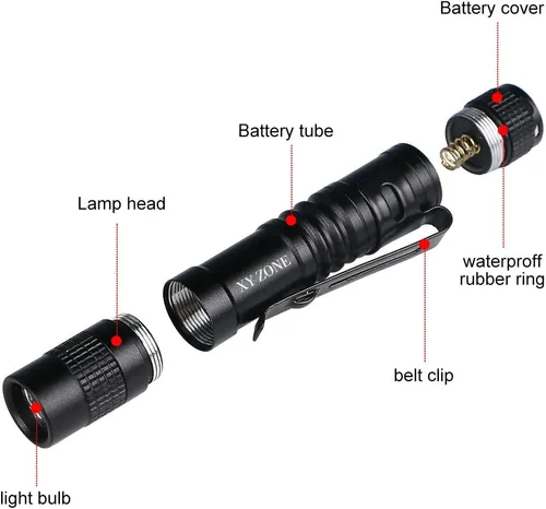 Miniatura 3 de Linternas LED ultra delgadas XP-1 XPE-R3 1000LM Mini Clip Lámpara Penlight antorcha alimentada por 1 x AAA 5pcs (batería no incluida)