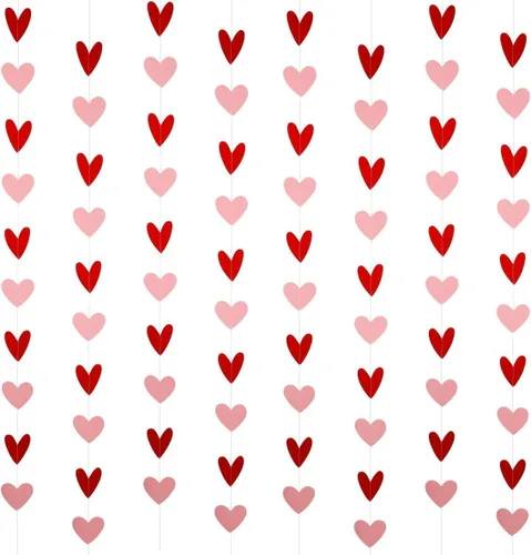 Miniatura 4 de Cartel rojo de feliz día de San Valentín y decoración de remolinos de corazón colgante de San Valentín para decoración de fiesta de feliz día de San