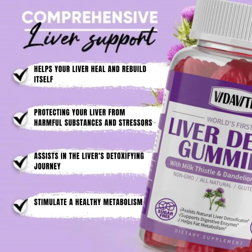 Miniatura 2 de VIDAVITE Liver Cleanse - Gomitas de desintoxicación y reparación, sin azúcar, fabricadas en Estados Unidos, suplemento de cardo mariano de 1500 mg