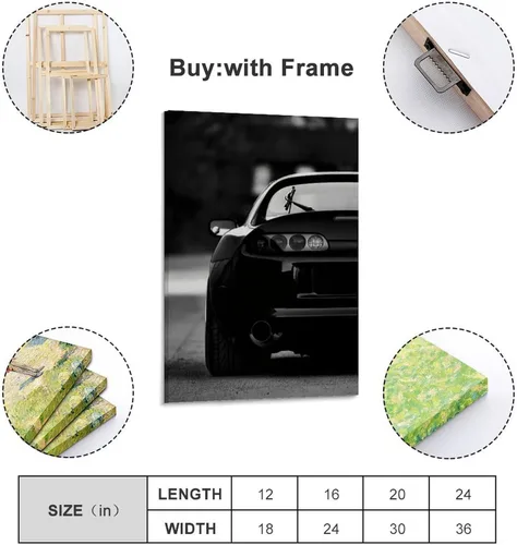 Miniatura 2 de Póster de automóvil en blanco y negro Mk4, pósteres de lona decorativos para habitación, estética, decoración de dormitorio, arte de pared, oficina