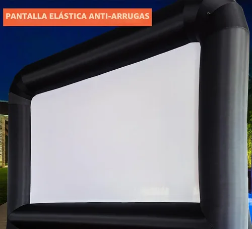 Miniatura 2 de HuaKastro Pantalla de proyector inflable de 14 pies, diseño de una sola pieza, pantalla de película inflable de fácil configuración con ventilador