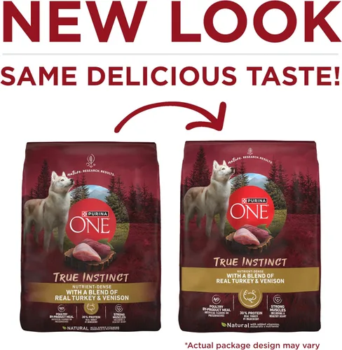 Miniatura 2 de Purina ONE True Instinct con una mezcla de pavo auténtico y venado, alimento para perros seco - Bolsa de 15 lb