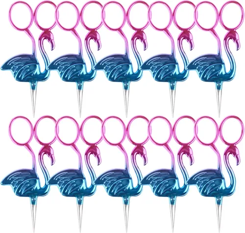Miniatura 21 de JubileeYarn - Tijeras para bordar, diseño de flamenco, color rosa, 1 par Rosa flamenco