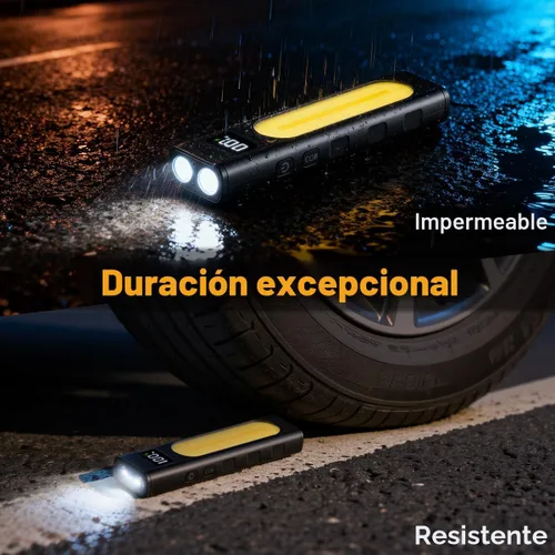 Miniatura 7 de Linternas recargables de alto lúmenes 1800, linterna plana EDC con magnética, linterna de bolsillo de 11 modos súper brillante, luces LED tácticas