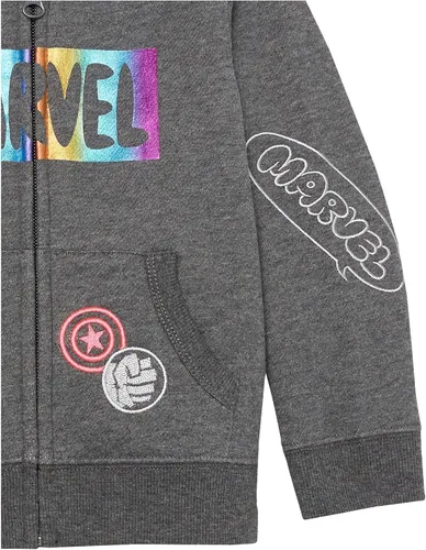Miniatura 4 de Tienda Essentials Disney Marvel Star Wars Frozen Sudadera con capucha de forro polar con cremallera para niñas y niños pequeños