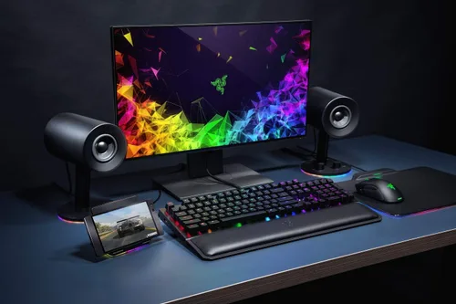 Miniatura 6 de Razer Nommo Chroma: Controladores de fibra de vidrio tejida personalizada de 3" - Puertos de graves orientados hacia atrás - Perilla de graves
