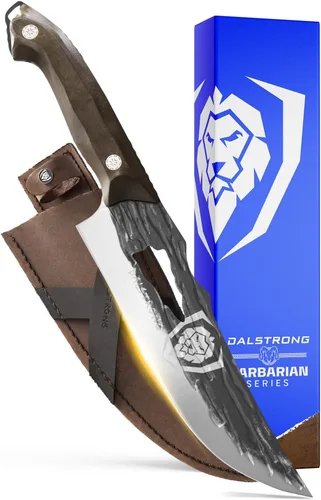 Miniatura 11 de Cuchillo de carnicero Dalstrong Obliterator - 9 pulgadas - Serie Barbarian - Cuchillo premium de acero de alto carbono 7CR17MOV - Mango de madera