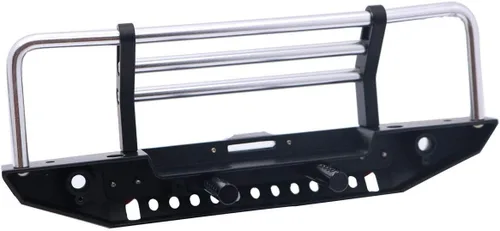 Miniatura 5 de LCX Racing 1/10th RC Crawler Car Metal Bull Push Bar Parachoques delantero para TRX4 TRX-4 Axial SCX10 II 90046 Redcat Gen8 Scout II