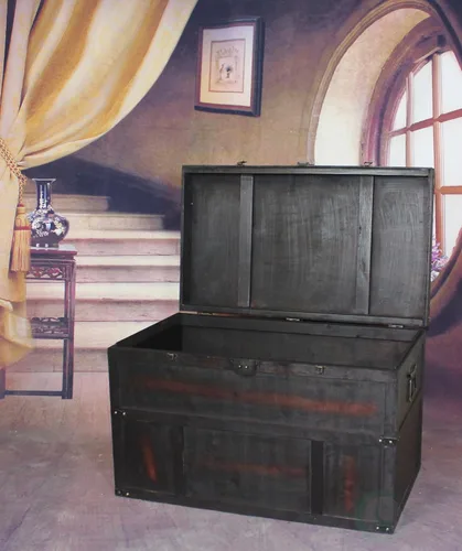 Miniatura 4 de Vintiquewise QI003041LNEW Tronco de vapor de madera de estilo antiguo