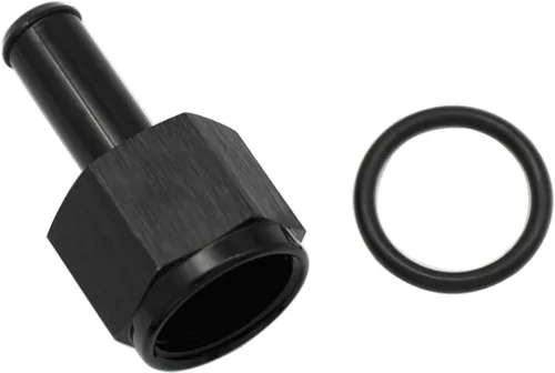 Miniatura 27 de Recta 6AN hembra giratoria a 1/4 "empuje en manguera adaptador de montaje de púas aluminio negro