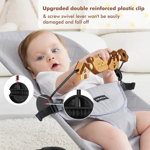 Miniatura 3 de iGRATENS Barra de juguete tridimensional Baby Bjorn Bouncer, juguete para gorila de bebé suave y feliz, fácil de colocar y quitar, juguetes