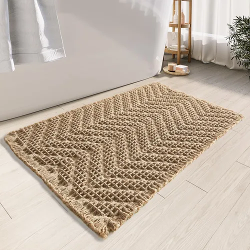 Miniatura 25 de BULULOM Alfombras de Baño Boho, Alfombra de Baño Waffle Mejorada, Alfombras de Baño Súper Absorbentes Antideslizantes, Alfombras Lavables a Máquina