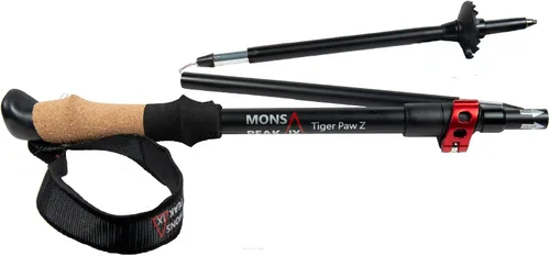 Miniatura 2 de Tiger Paw Z - Bastones de senderismo para senderismo, correr, caminar, raquetas de nieve, con agarre de corcho, plegable, plegable, ajustable