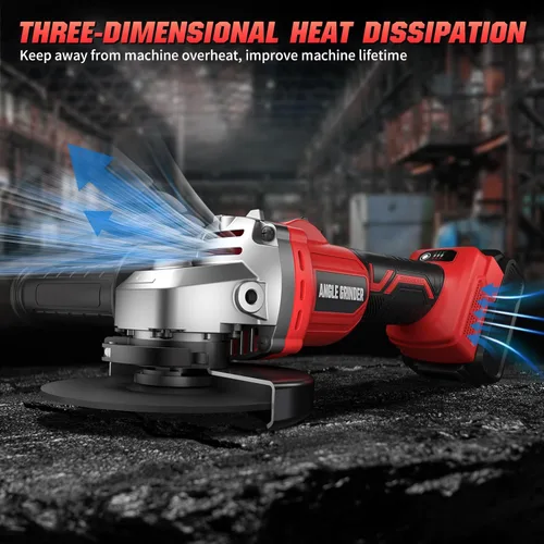 Miniatura 6 de Amoladora angular de 4-1/2 pulgadas inalámbrica compatible con batería Milwaukee de 18 V/M18, amoladora eléctrica de 6 velocidades variables