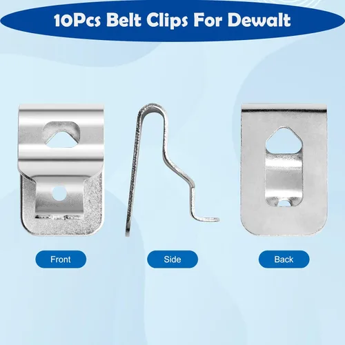 Miniatura 5 de 10 clips para cinturón para Dewalt, kit de clips de herramientas de taladro de acero inoxidable 304 con tornillos para Dewalt N268241 apto