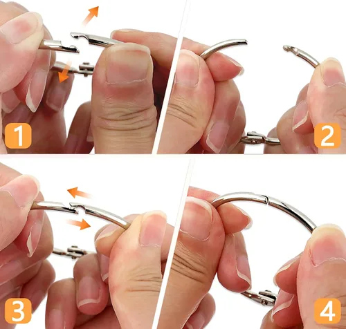 Miniatura 4 de KTOJOY 2 pulgadas (paquete de 15) anillos de libro de hojas sueltas, con metal niquelado para llaves y tarjetas de índice, para escuela, hogar u