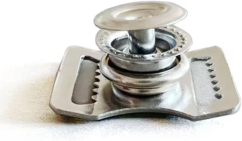 Miniatura 4 de ZCZQC Juego de 10 unidades de casco deportivo de acero inoxidable con hebilla de presión de 0.591 in correa de barbilla kit de reparación de correas