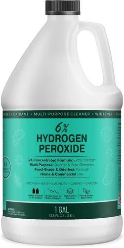 MAXTITE Solución de peróxido de hidrógeno al 6%, 1 galón (¡solo H2O2 de grado alimenticio y agua!) – Solución de limpieza natural ecológica para