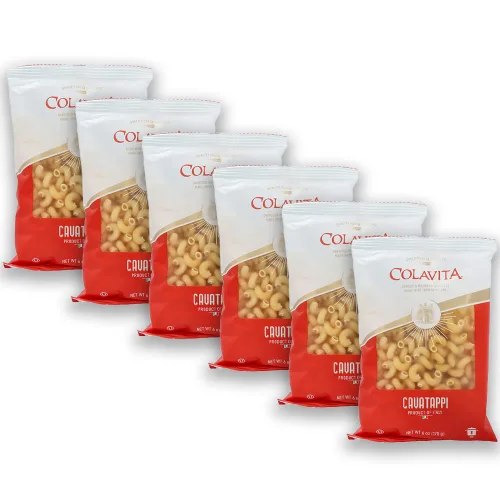 Colavita Cavatappi: Pasta de sacacorchos para creaciones gourmet, gira en sabores italianos - 1 libra (paquete de 6)