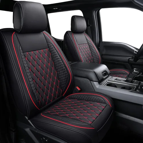 Miniatura 12 de Tomatoman F-150 Fundas de asiento delantero compatibles con Ford F150 2009-2024 2025 2026 2017-2026 F250 F350 F450 Supercrew Super Duty Limited