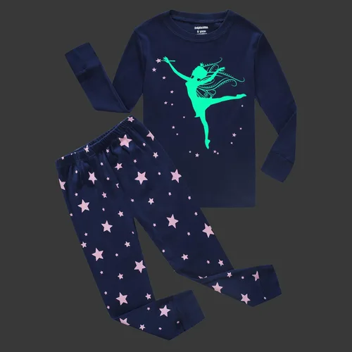 Miniatura 2 de Dolphin&Fish pijama suave para niños y niñas, 100% algodón, pijama de manga larga para niños