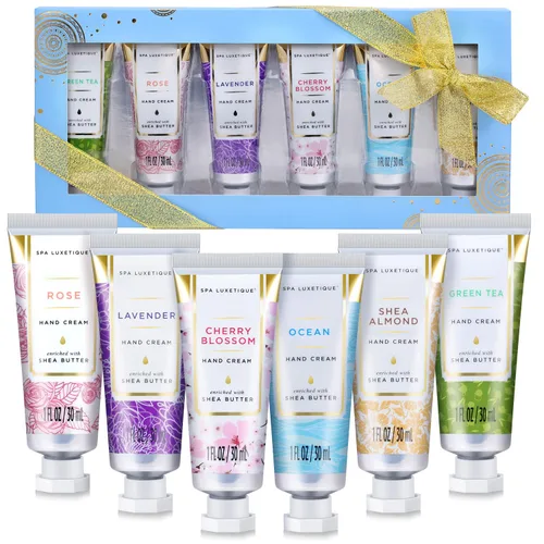spa luxetique Set de regalo de crema de manos, regalos para el día de la madre para mamá, mini loción de manos perfumada hidratante para manos
