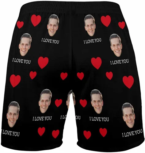 Miniatura 5 de Pantalones de pijama personalizados para la cara, pantalones cortos de pijama personalizados con fotos para dormir, regalos para hombres